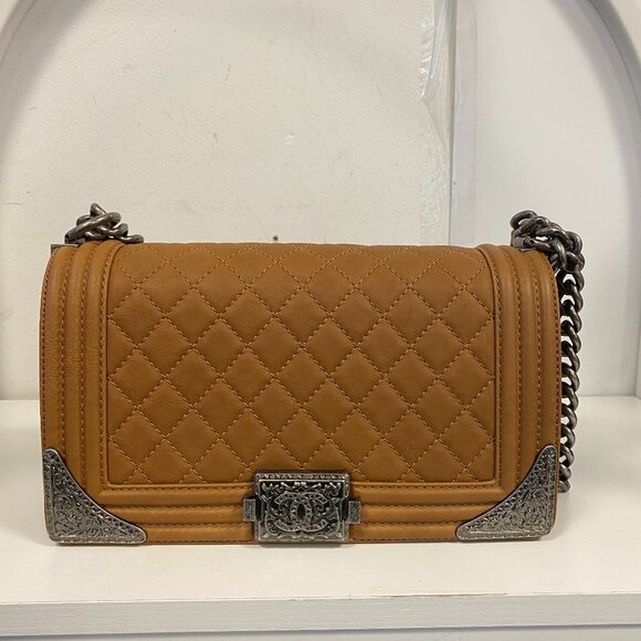 C011-Final Price- Chanel Paris-Dallas Boy Flap Bag Quilted Calfskin - Picture 1 of 10